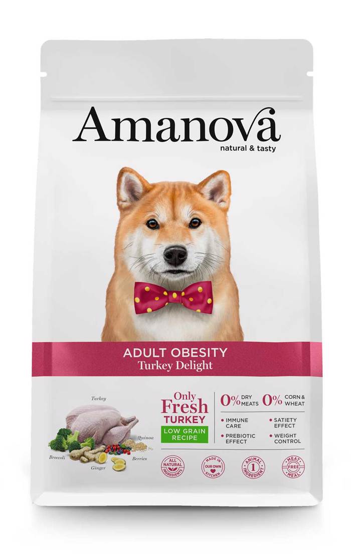 Amanova Adult Obesity Turkey Delight Low Grain Ξηρά Τροφή Διαίτης για Ενήλικους Σκύλους Μεσαίων Φυλών με Γαλοπούλα 10Kg Amanova Adult Obesity Turkey Delight Low Grain Xira Trofi Diaitis ga Enilikous Skulous Mesaion Fulon me Glopoula 10Kg